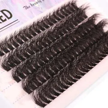 Lash Clusters Thick Eyelash Extension Fluffy Cluster Lashes 18mm Mink Lash Clusters Eyelashes Full Volume DIY Eye Lash Extension Individual Lashes by Winifred