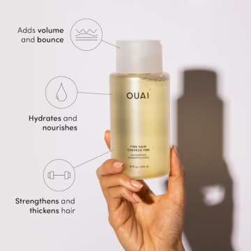 OUAI Fine Shampoo Refill - Volumizing Shampoo with Biotin, Keratin & Chia Seed Oil for Luscious Body