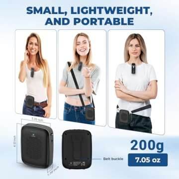 Voice Amplifier with Wireless Lapel Microphone