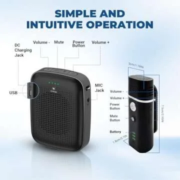 Voice Amplifier with Wireless Lapel Microphone