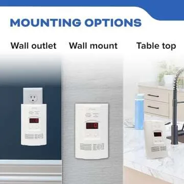 Kidde Carbon Monoxide Detector, Propane, Natural, Methane, & Explosive Gas Alarm, Plug-In Wall with 9-Volt Battery Backup, Digital LED Display