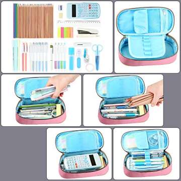 Homecube Big Capacity Pen Bag - Stylish Durable Organizer