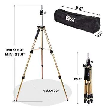Gexworldwide 63" Tripod Stand for Wig Mannequin Head