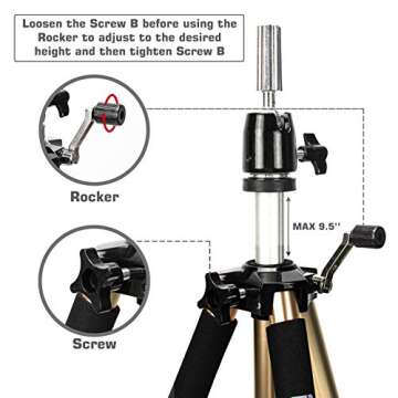 Gexworldwide 63" Tripod Stand for Wig Mannequin Head