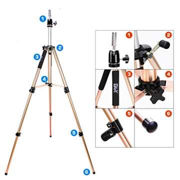Gexworldwide 63" Tripod Stand for Wig Mannequin Head