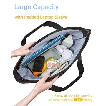 BAGSMART 25L Quilted Tote Bag for Women - Versatile & Washable