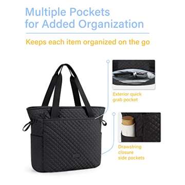 BAGSMART 25L Quilted Tote Bag for Women - Versatile & Washable