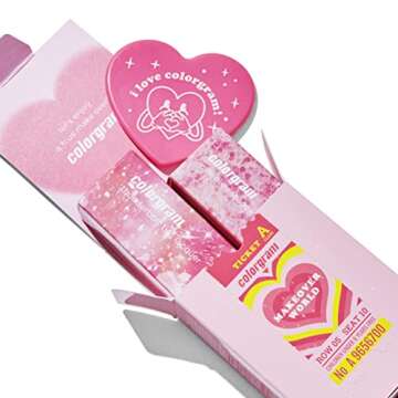 COLORGRAM Lip Stain & Liquid Glitter Eyeshadow Makeover Set - Daily Makeup with Thunderbolt Tint Lacquer & Milk Bling Shadow | Moisturizing, Vivid Color, Long-Lasting, Weightless, Hydrating with Argan Oil