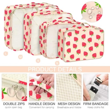 Stylish 8 Set Packing Cubes for Organized Travel