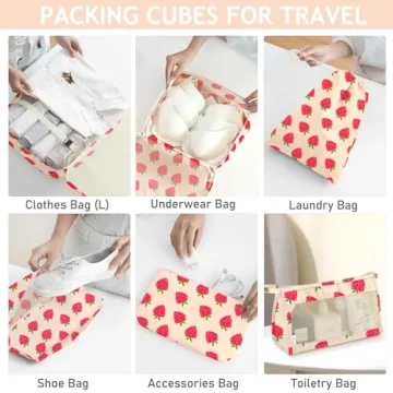 Stylish 8 Set Packing Cubes for Organized Travel
