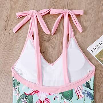 Chic Floral Swimsuit with Stylish Cover Up Skirt for Women