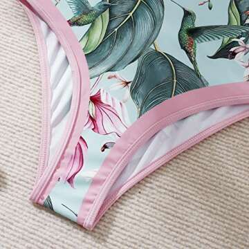 Chic Floral Swimsuit with Stylish Cover Up Skirt for Women