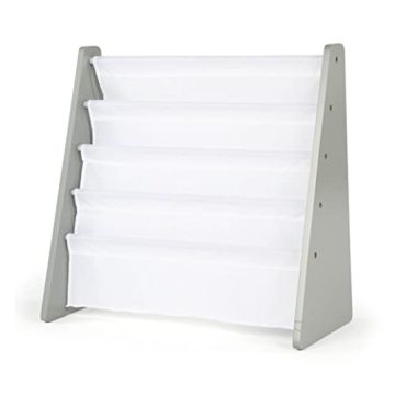 Humble Crew Grey White Kids Book Rack Bookshelf 4 Tiers