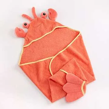 Cute Baby Aspen Lobster Laughs Hooded Towel for Infants