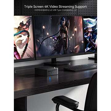 MINISFORUM UM450 Mini PC - Ryzen 5, 16GB RAM, 4K Outputs