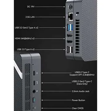 MINISFORUM UM450 Mini PC - Ryzen 5, 16GB RAM, 4K Outputs