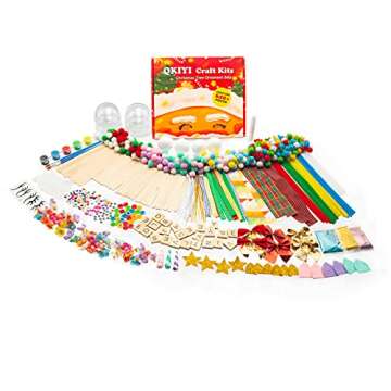 QKIYI Christmas Crafts for Kids 360+ Pieces DIY Christmas Ornament Kits to Make 24 Projects Christmas Tree Decorations for Adults