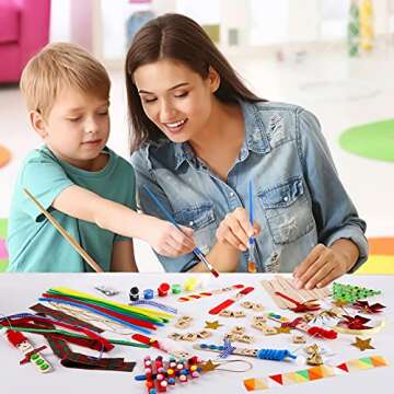 QKIYI Christmas Crafts for Kids 360+ Pieces DIY Christmas Ornament Kits to Make 24 Projects Christmas Tree Decorations for Adults