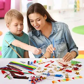 QKIYI Christmas Crafts for Kids 360+ Pieces DIY Christmas Ornament Kits to Make 24 Projects Christmas Tree Decorations for Adults