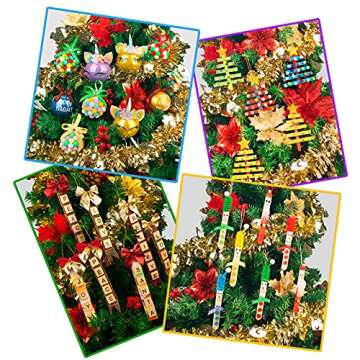 QKIYI Christmas Crafts for Kids 360+ Pieces DIY Christmas Ornament Kits to Make 24 Projects Christmas Tree Decorations for Adults