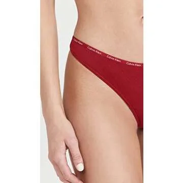 Calvin Klein Women's Signature Logo Cotton Thong