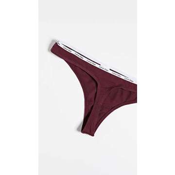 Calvin Klein Women's Signature Logo Cotton Thong