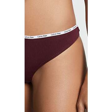 Calvin Klein Women's Signature Logo Cotton Thong