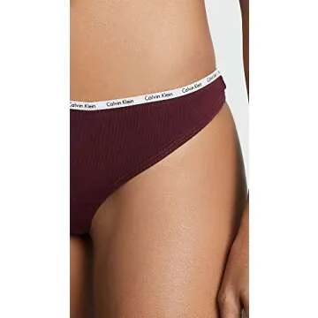 Calvin Klein Women's Signature Logo Cotton Thong