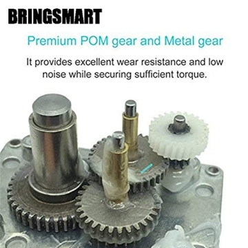 BRINGSMART 12V DC Worm Gear Motor - High Torque Gear Motor