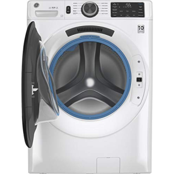 GE GFW550SSNWW 28" Front Load Washer with 4.8 cu. ft. Capacity UltraFresh Vent System with OdorBlock Microban Antimicrobial Technology and Built-in WiFi in White