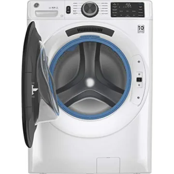 GE GFW550SSNWW 28" Front Load Washer with 4.8 cu. ft. Capacity UltraFresh Vent System with OdorBlock Microban Antimicrobial Technology and Built-in WiFi in White