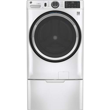 GE GFW550SSNWW 28" Front Load Washer with 4.8 cu. ft. Capacity UltraFresh Vent System with OdorBlock Microban Antimicrobial Technology and Built-in WiFi in White