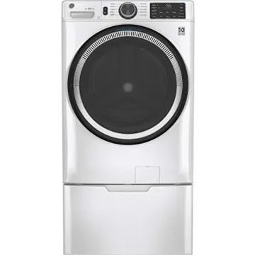 GE GFW550SSNWW 28" Front Load Washer with 4.8 cu. ft. Capacity UltraFresh Vent System with OdorBlock Microban Antimicrobial Technology and Built-in WiFi in White