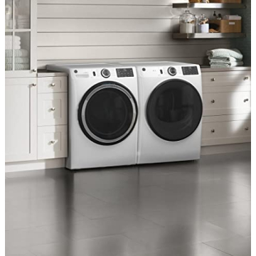 GE GFW550SSNWW 28" Front Load Washer with 4.8 cu. ft. Capacity UltraFresh Vent System with OdorBlock Microban Antimicrobial Technology and Built-in WiFi in White