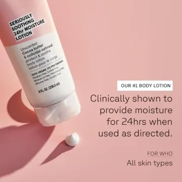 Acure 24HR Moisturizing Lotion - Soothing & Hydrating Unscented Body Lotion with Cocoa Butter & Colloidal Oatmeal - All Natural Moisturizer for Dry and Sensitive Skin - Vegan, Fragrance-Free, 8 Fl Oz