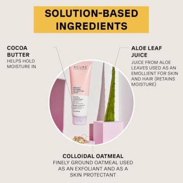 Acure 24HR Moisturizing Lotion - Soothing & Hydrating Unscented Body Lotion with Cocoa Butter & Colloidal Oatmeal - All Natural Moisturizer for Dry and Sensitive Skin - Vegan, Fragrance-Free, 8 Fl Oz