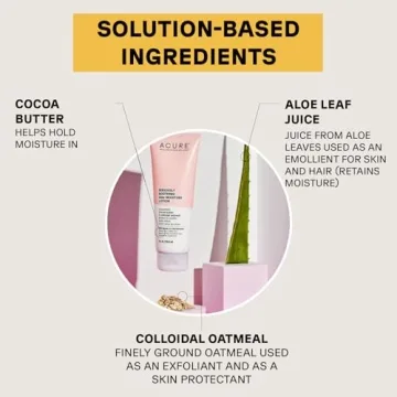 Acure 24HR Moisturizing Lotion - Soothing & Hydrating Unscented Body Lotion with Cocoa Butter & Colloidal Oatmeal - All Natural Moisturizer for Dry and Sensitive Skin - Vegan, Fragrance-Free, 8 Fl Oz