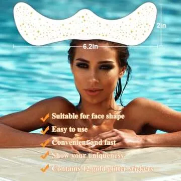 Gold Glitter Makeup Patches - 12 Count Face Speckles