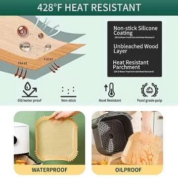 Air Fryer Liners - 150PCS Non-Stick Parchment Papers