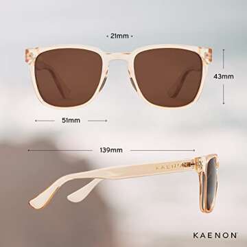 Kaenon Avalon Unisex Polarized Sunglasses, Champagne