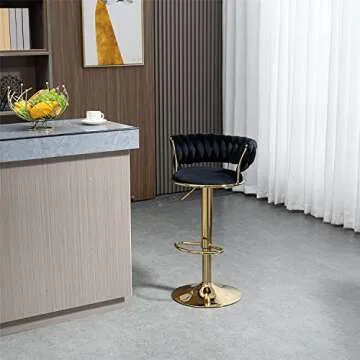 Luxurious Kakotito Velvet Swivel Bar Stools for Your Home