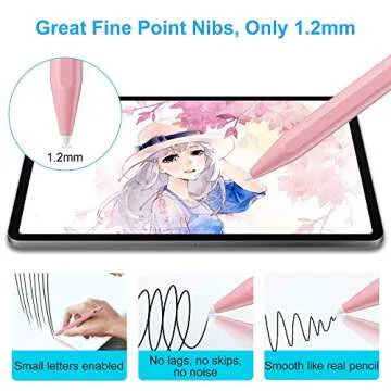 Stylus Pen for iPad (2024-2018) with Fast Charge & Palm Rejection,FOJOJO Active Pencil for iPad Pro 11/13 M4,iPad Air 11/13 M2,iPad Pro 11/12.9",iPad 10/9/8/7/6th,iPad Air 5/4/3rd,iPad Mini 7/6/5