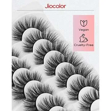 Natural Lashes Fluffy False Lashes That Look Like Extensions 3D Faux Mink Eyelashes 7 Pairs Cat Eye Fake Lashes Pack X23 Sexy False Eyelashes