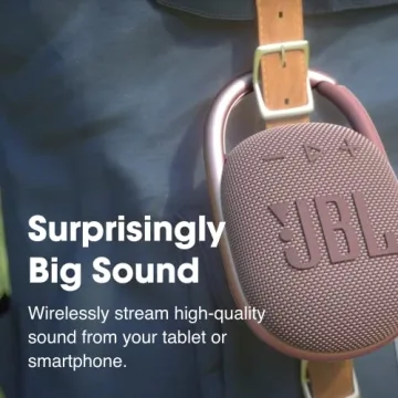 JBL Clip 4 Yellow - Portable Bluetooth Speaker with 10 Hours Playtime