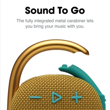 JBL Clip 4 Yellow - Portable Bluetooth Speaker with 10 Hours Playtime