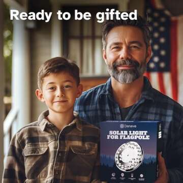 Flag Pole Light Solar Powered - 20-26 LED Solar Light for Flagpole - Light Up American Flag Outdoor with Solar Flag Pole Light from Dusk to Dawn for 12 Hours - 100% Coverage Silver Flag Light