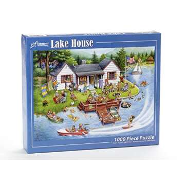 Vermont Christmas Company Lake House Jigsaw Puzzle 1000 Piece