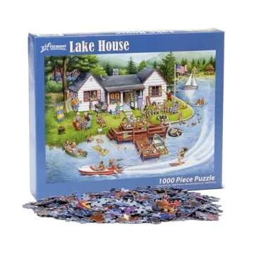 Vermont Christmas Company Lake House Jigsaw Puzzle 1000 Piece
