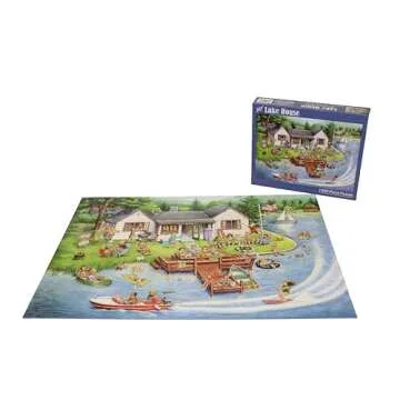Vermont Christmas Company Lake House Jigsaw Puzzle 1000 Piece
