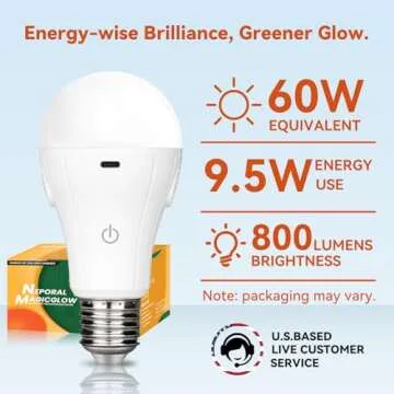 Versatile NEPORAL MagicGlow Rechargeable Light Bulbs